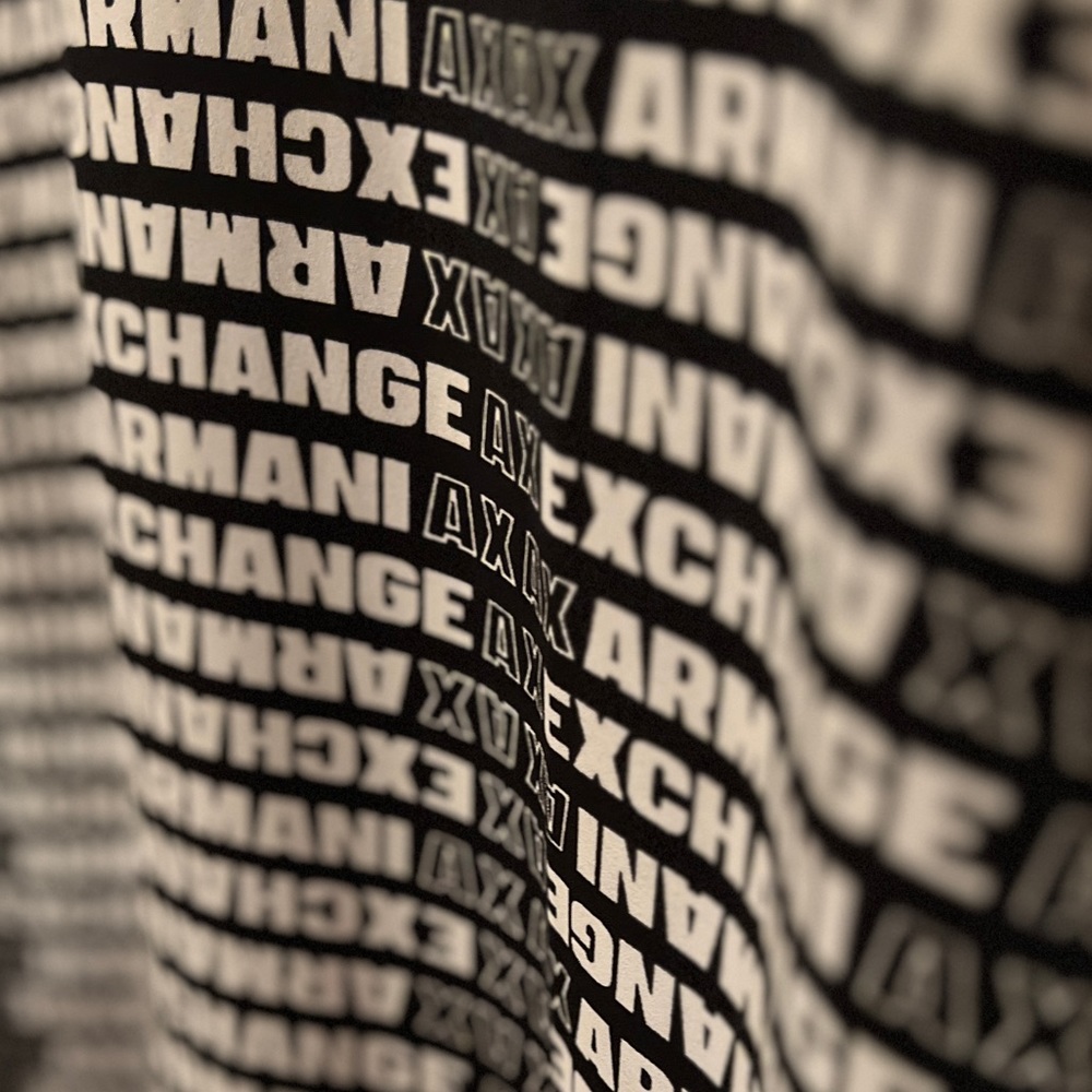 Armani Exchange Women size 8 A|X graphic logo printed dress